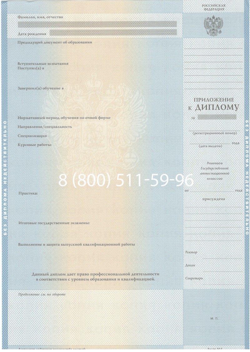 Купить Диплом специалиста 2003-2009 годов в Рубцовске